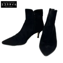 GIANVITOROSSI　ジャンヴィトロッシ　スエード ポインテッドトゥ サイドジップ ヒールブーツ　35のサムネイル