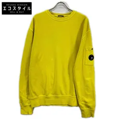C.P.COMPANY　シーピーカンパニー　19CMSS718A イエロー ダイアゴナル レズ フリース クルーネックスウェットシャツ　Lのサムネイル