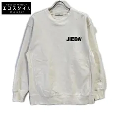 jieDa　ジエダ　ホワイト コットン ロゴプリント ダメージ スウェットプルオーバー　1のサムネイル