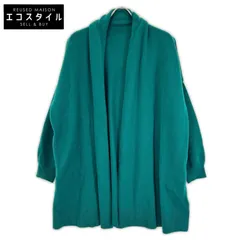 MUSE　ミューズ　21-020-500-4060 グリーン ウール×カシミヤ×シルク ボタンレスロングカーディガンのサムネイル