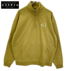 COACH　コーチ　233092 カーキ レタープリント ハーフジップ 長袖スウェット　Lのサムネイル