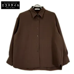 CINOH　チノ　ブラウン スリット ロングスリーブ シャツ　38のサムネイル
