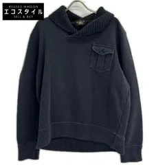 RRL　ダブルアールエル　ネイビー スウェット ショールカラー　Lのサムネイル