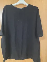 基本 ブラック 半袖 コットンTシャツのサムネイル