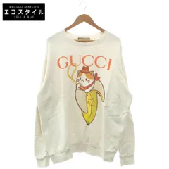 GUCCI　グッチ　×ばなにゃ 617964 ホワイト ロゴプリントスウェット　XLのサムネイル