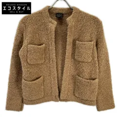 Letroyes　ルトロワ　ベージュ ボア ニット カーディガン　Sのサムネイル
