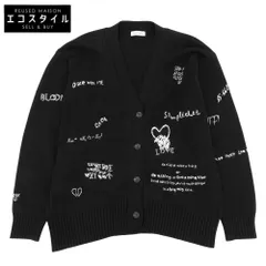 MAISON SPECIAL　メゾンスペシャル　コットン ナイロン ライフワードエンブロイダリー ニットカーディガン トップス レディース ブラック F　Fのサムネイル