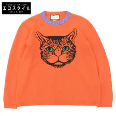 GUCCI　グッチ　ミスティックキャット セーター ニット トップス レディース オレンジ L 503897　Lのサムネイル