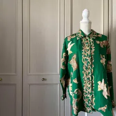 J tsumori chisato ツモリチサト　is　イッセイミヤケ　シャツ 長袖　総柄　ブラウス シャツ トップス　レディース　blouse　shirt　Tops　ladies　お呼ばれ　デート　オフィスカジュアル　食事会　可愛い　お出かけ　上品のサムネイル
