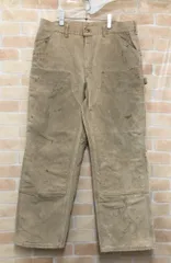 【中古】 Carhartt カーハート ダブルニー ダックパンツ ベージュ  111456741のサムネイル