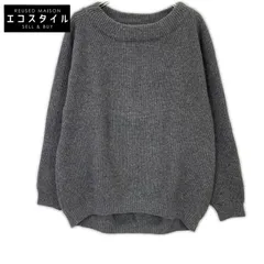 MUSE　ミューズ　グレー ウール×カシミヤ×シルク OLBIAアゼプルオーバーセーター　FREEのサムネイル