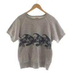 ザリアルマッコイズ THE REAL McCOY'S スウェット Tシャツ 38 グレー 半袖 総柄 /RRのサムネイル