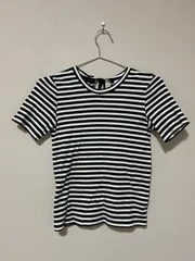 ☆368☆ 美品 Ballsey ボールジィ バックリボン ボーダー 半袖Tシャツ S 綿100 % 11-03-82-03307120001R-1のサムネイル