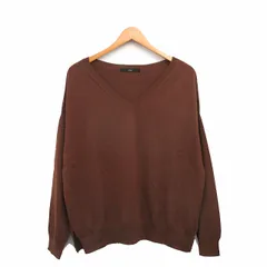 リエス Liesse ニット セーター 長袖 Vネック ウール シンプル ブラウン 茶 /KT22のサムネイル