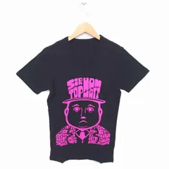 ロエン Roen 箱付き トーマス コラボ Tシャツ カットソー Vネック プリント 半袖 S 黒 ブラック /TTのサムネイル
