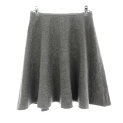 エムズセレクト m’s select スカート フレア ひざ丈 バックファスナー 厚手 ウール アンゴラ混 無地 38 グレー ボトムス /T2のサムネイル