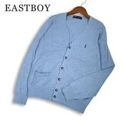 EASTBOY イーストボーイ 通年★ 学生 通学 スクール ロゴ刺繍 コットン ニット カーディガン Sz.9 レディースのサムネイル