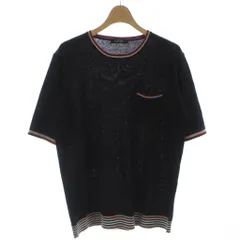 バーバリーブラックレーベル BURBERRY BLACK LABEL ニット カットソー  3 黒 ブラック 半袖 ラウンドネック 胸ポケット BMT82-410-09 /GGのサムネイル