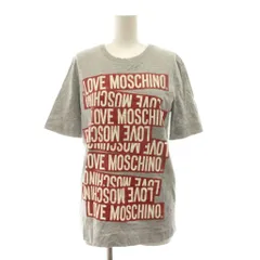 ラブモスキーノ LOVE MOSCHINO Tシャツ カットソー 半袖 クルーネック ロゴ プリント I38 グレー /KU ■MAのサムネイル