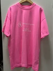 バレンシアガ 半袖Tシャツ ピンク Mサイズ ミディフィット Mのサムネイル