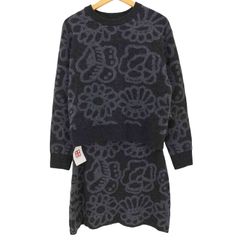 マリメッコ marimekko 花柄ニット ラムクルーネックセーター ラムミニスカート レディース L/Lのサムネイル