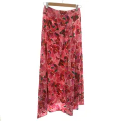 イザベルマラン ISABEL MARANT タグ付き フレアスカート ミモレ ロング 花柄 シルク混 絹混 34 XS ピンク /DK ■GY21 ■PNのサムネイル