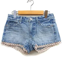 ビーラディエンス BE RADIANCE ショートパンツ デニム ジーンズ ドット コットン 綿 ジップフライ M 青 ブルー /NT14のサムネイル