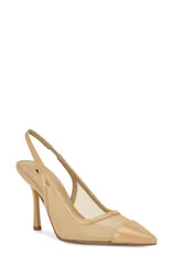 ナインウェスト レディース シューズ ヒール Nine West Jermain Slingback Pointed Toe Pump Medium Naturalのサムネイル