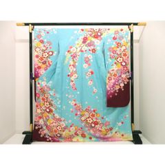振袖 友禅加工刺繍入り ボカシ染のサムネイル