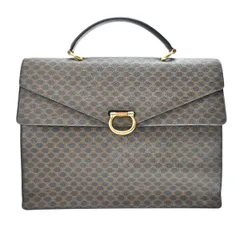 CELINE セリーヌ マカダム PVC/レザ― ビジネスバッグ ブリーフケース ブラウン M2606-k084のサムネイル