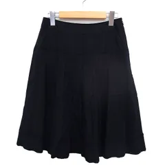 ソニア ソニアリキエル SONIA SONIA RYKIEL ウール フレア スカート ひざ丈 タック サイドジップ 38 黒 ブラック /NT20のサムネイル