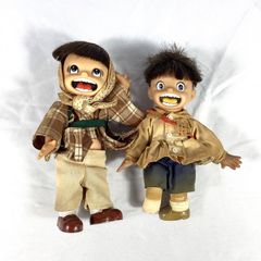 昭和レトロ 楳図かずお まことちゃん ソフビ 人形 フィギュア UMEZU PRO ポピー 2個まとめ