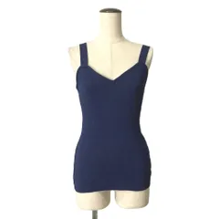 クリスチャンディオール Christian Dior ニットキャミソール ニットトップ オールド Y2K M ネイビーのサムネイル