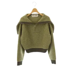 アンスクリア INSCRIRE 23AW Drivers Pullover プルオーバー ニット ハーフジップ M イエロー マルチカラー /DF ■OSのサムネイル