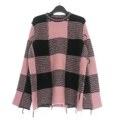レッド ヴァレンティノ RED VALENTINO 23AW チェック柄 プルオーバーニット セーター 長袖 M ピンク/ブラック WROKC10R66Q 国内正規のサムネイル