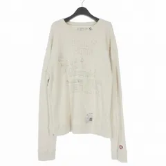 ミハラヤスヒロ MIHARA YASUHIRO 24AW SWEAT PO ディストレスドスエットシャツ トレーナー 長袖 44 ホワイト 白 J13PO723のサムネイル