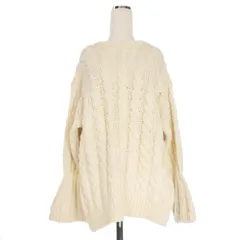 ゼロエイトサーカス 08SIRCUS Cable knit flare sleeve to ケーブルニット セーター 1 アイボリー 白 S20AL-KN09のサムネイル
