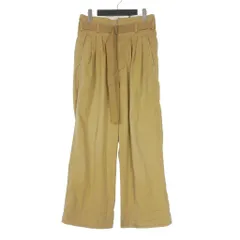 カズユキ クマガイ アタッチメント KAZUYUKI KUMAGAI ATTACHMENT 19SS C/Nオックス ベルト付 ハイウエストワイドパンツ スラックス 1 ベージュ KP91-034のサムネイル