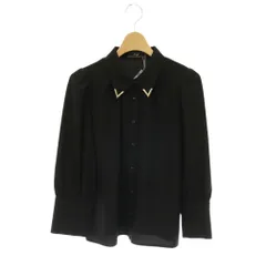 スウィングル Swingle ウォッシャブルブラウス シャツ 長袖 前開き M ブラック /DO ■OSのサムネイル