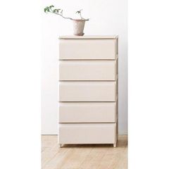ds-チェスト 収納家具 〔L5段 ベージュ〕 タンス 工具不要 簡単組み立て ROOM＆HOME デイリー 組立式 引き出し