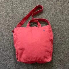 POLO RALPH LAUREN ONE SIZE Cotton Canvas 2Way Shopper Tote (Made in India) / ポロ ラルフ ローレン ONE SIZE コットンキャンバス 2WAYショッパートート インド製のサムネイル