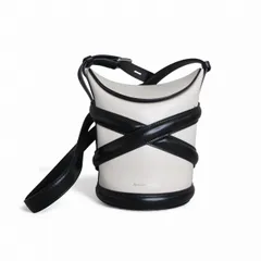 アレキサンダーマックイーン ALEXANDER MCQUEEN ザ・カーブ スモール バケットショルダーバッグ クロスボディバッグ アイボリー ブラック E11240225286 1204のサムネイル