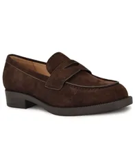 ナインウェスト レディース シューズ パンプス ローファー Nine West Womens Berg SlipOn Penny Loafers Fondente Suedeのサムネイル