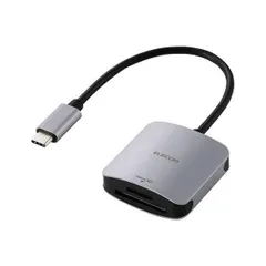 ds-エレコム USB Type-C接続ケーブル付きメモリーカードリーダー(UHS-II) シルバー MR3C-C21SV