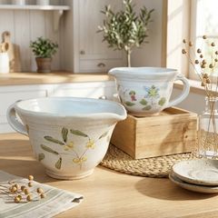 手づくり陶器 「はるる」シリーズ  やどりぎ片口(大)   〜陶芸作品〜