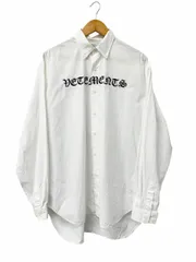 ヴェトモン ベトモン VETEMENTS 20SS Gothic Vetements Shirt ゴシック ロゴ 刺繍 長袖 シャツ SS20SH285 S 白ホワイト ブランド古着ベクトル 中古☆AA★260429のサムネイル