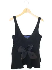 エムズグレイシー Knit Camisole 818536 ニット セーター 40 ブラック リボン ITJP8WK3FD5Iのサムネイル
