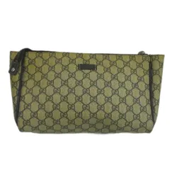 グッチ GUCCI GGスプリーム セカンドバッグ クラッチバッグ PVC レザー GG柄 総柄 ベージュ 紺 ネイビー /XZ ■GY11のサムネイル
