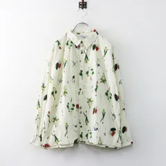 イチ ichi ボタニカルフラワーシャツ ｜オフホワイト  トップス 長袖 前開き ブラウス カットソー【2400015097459】のサムネイル