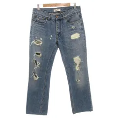 アクネ Acne デニムパンツ ジーンズ 32/32 インディゴ ダメージ加工 ストレート /FF ■GY62のサムネイル